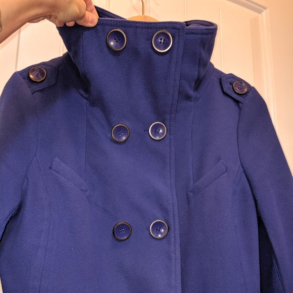 Jou Jou Ladies Double Breasted Wool Peacoat M - Picture 4 of 8
